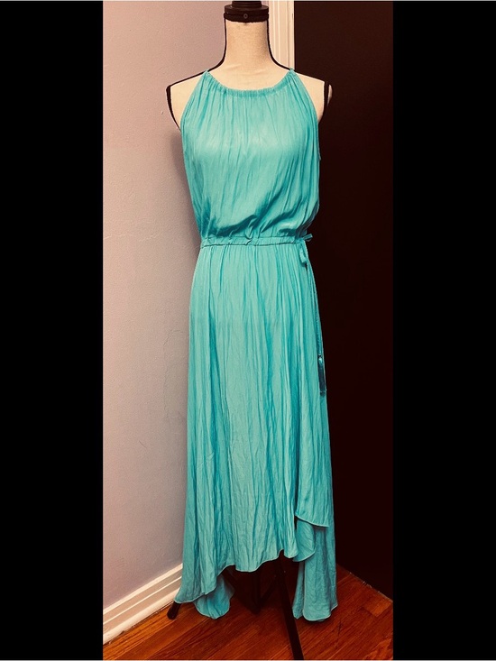 Calypso St. Barth Dresses & Skirts - Calypso St. Barth Turquoise High-Low Halter Dress featured on USA Today